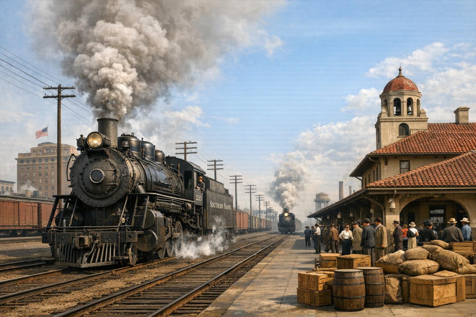 southern pacific railroad fresno development history