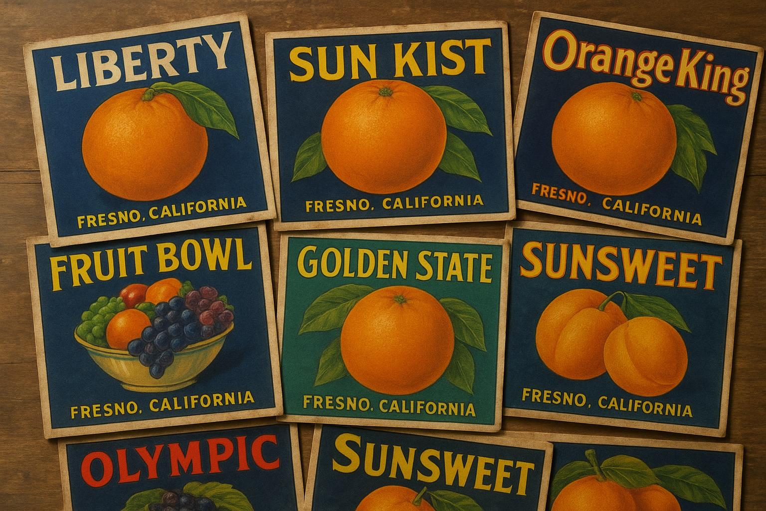 Fresno Fruit Crate Labels Unearthed in Postcard Archives