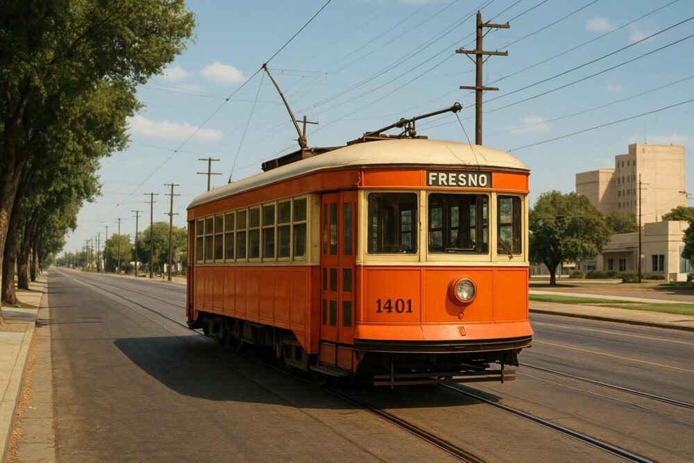 fresno streetcar postcard collection